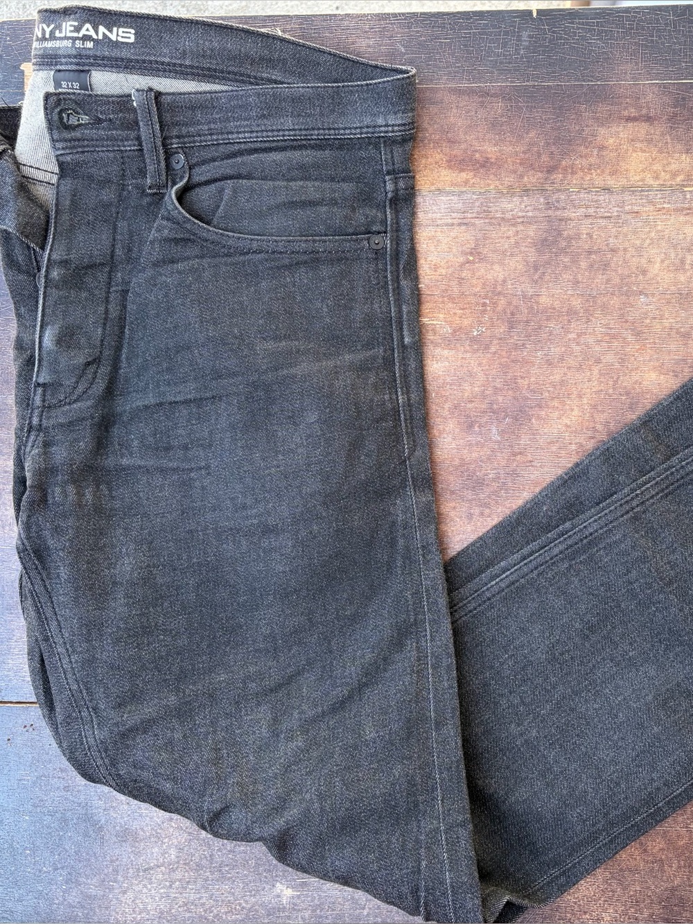 DKNY Men's Slim-Straight Jeans in Black